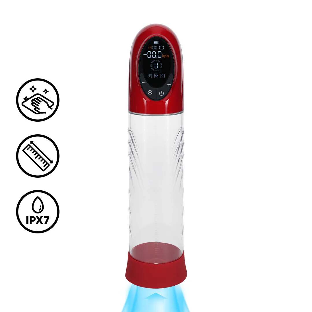 CyberPulse - Automatische Waterdichte Penis Pomp - Metallic Rood