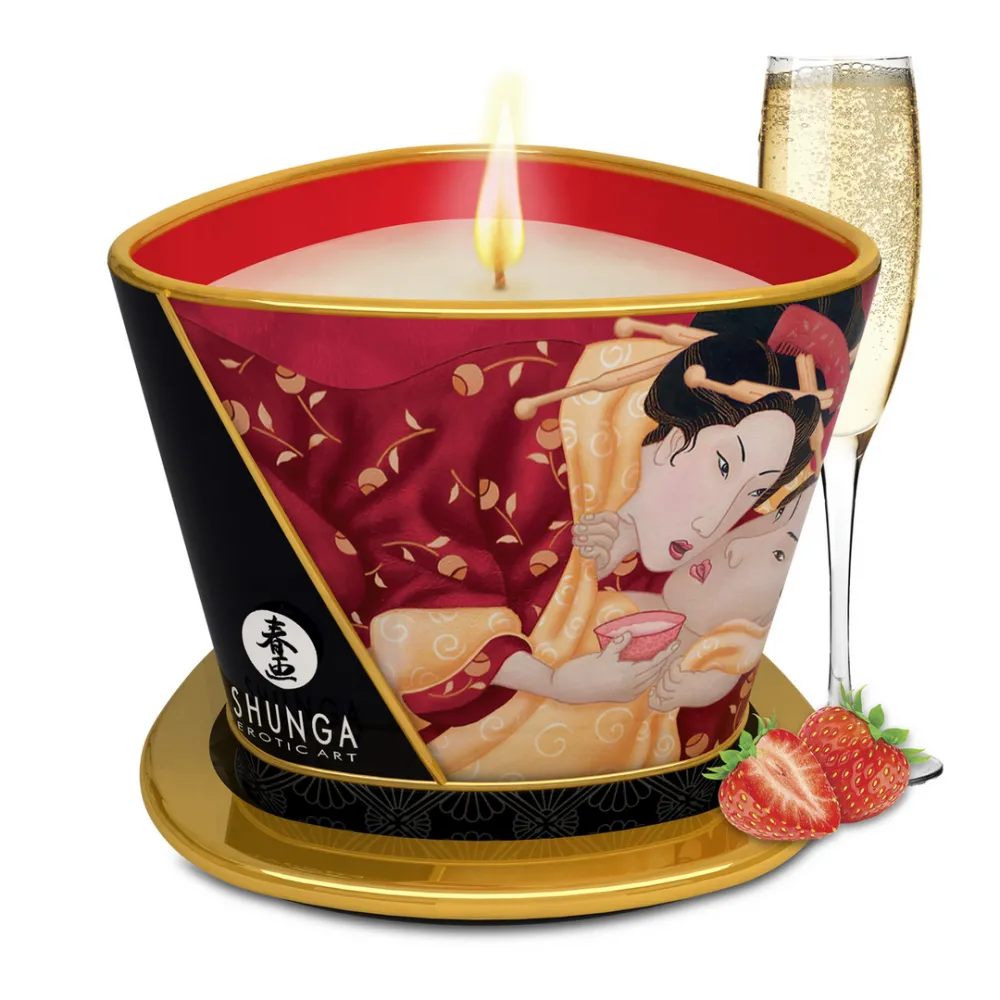 Massagekaars - Aardbei Sprankelende Wijn - 5.7 oz / 170 ml
