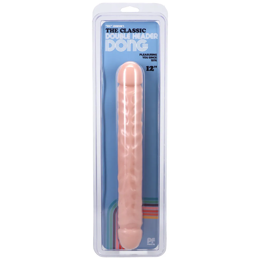 Jr. Veined Double Header - Dildo met Double Ends - 12 / 30 cm