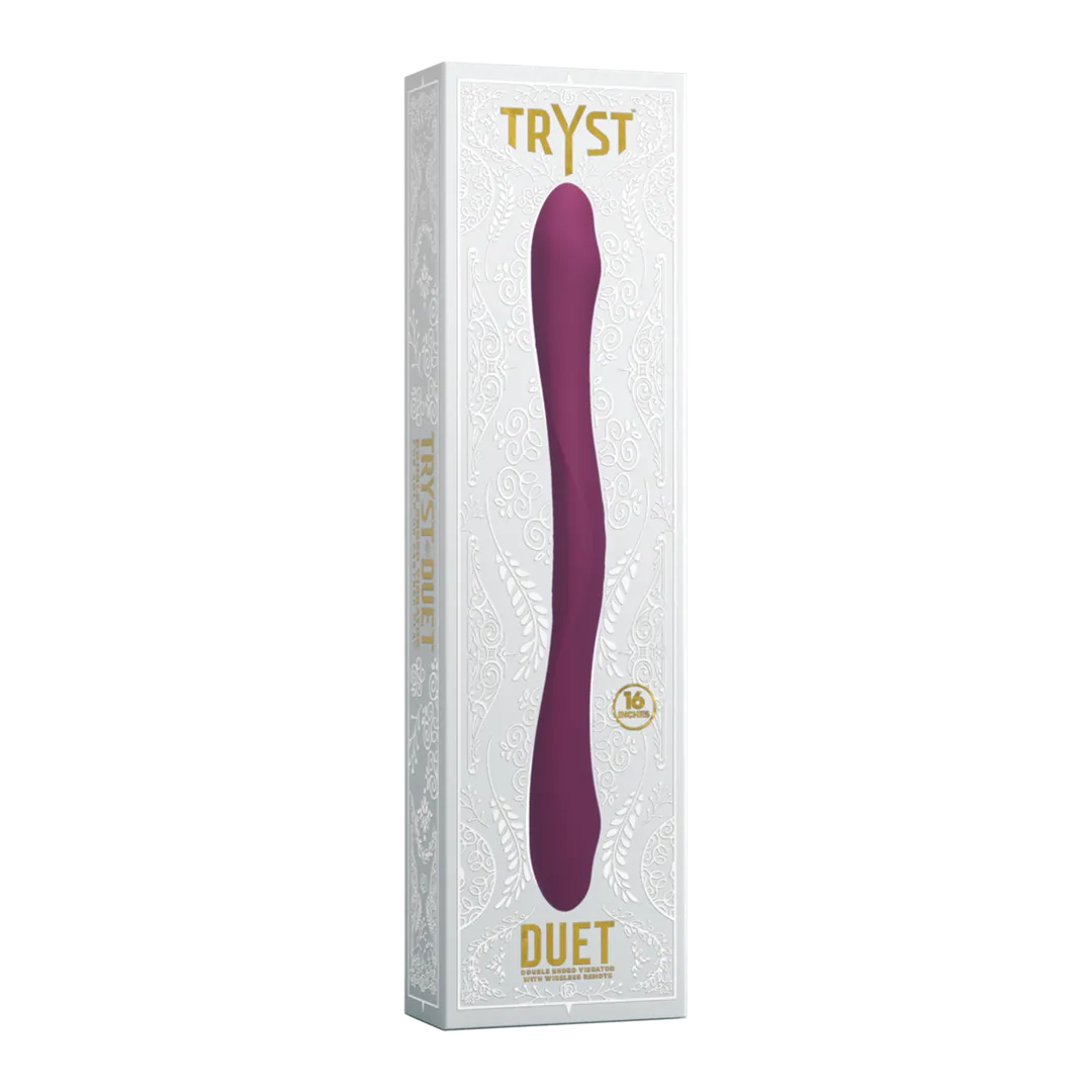 Duet - Dubbel Eind Vibrator met Draadloze Afstandsbediening - Berry