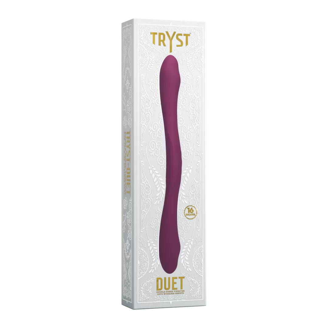 Duet - Dubbel Eind Vibrator met Draadloze Afstandsbediening - Berry