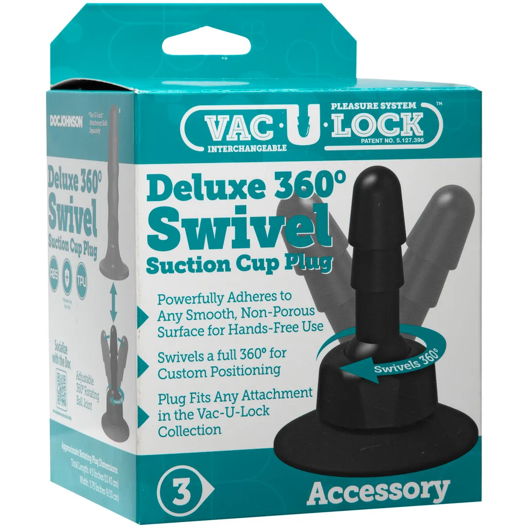 Deluxe 360 Swivel - Butt Plug met Zuignap - 2 Stuks