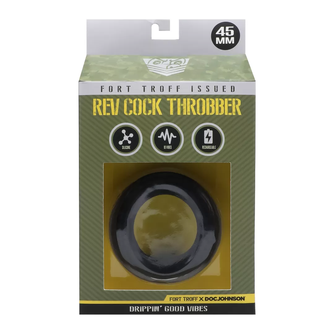 Rev Cock Throbber - Vibrerende Cockring - Zwart