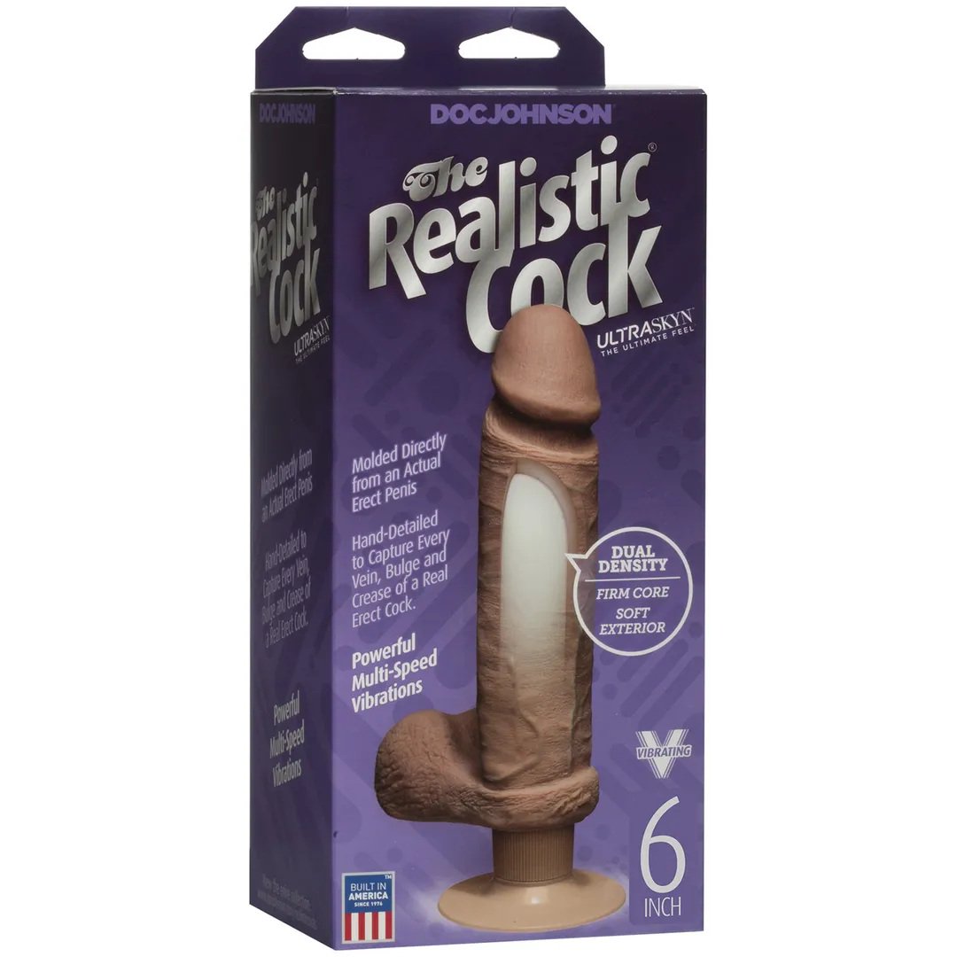 Vibrerende ULTRASKYN Dildo - 6 / 15 cm