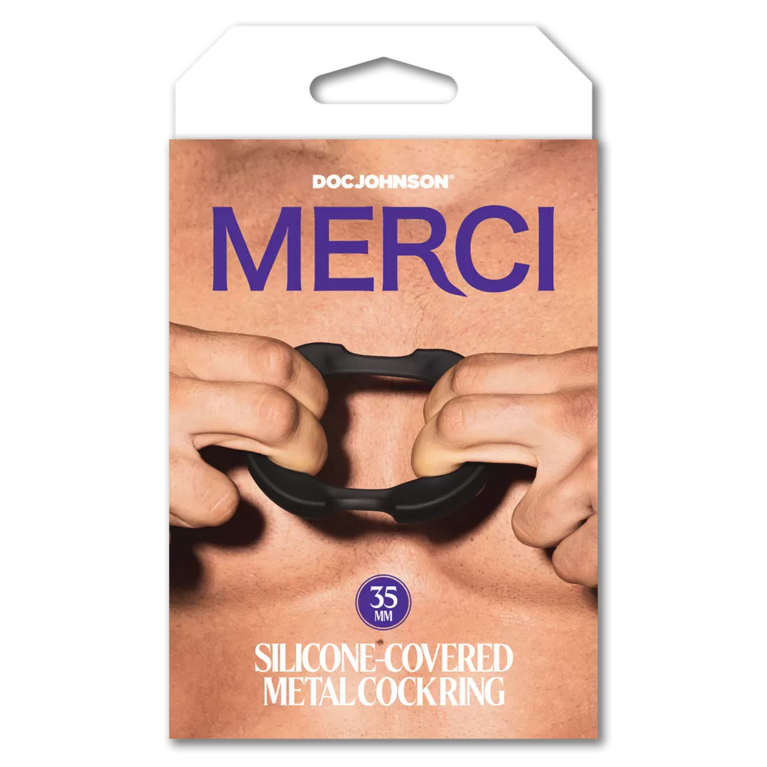 De Paradox - Silicone/Metal Cock Ring - 35mm - Zwart