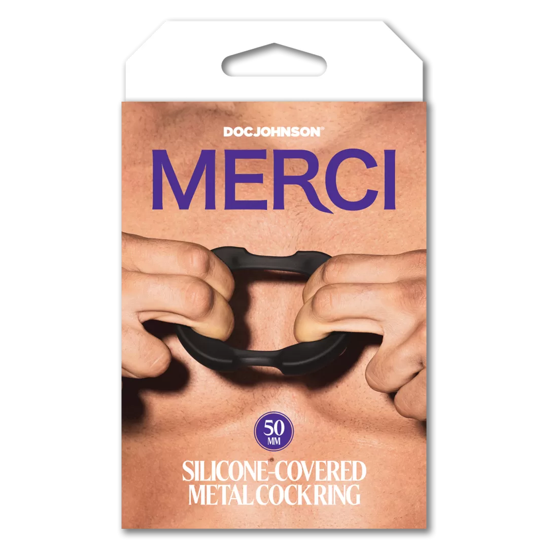 De Paradox - Silicone/Metalen Cockring - 50mm - Zwart