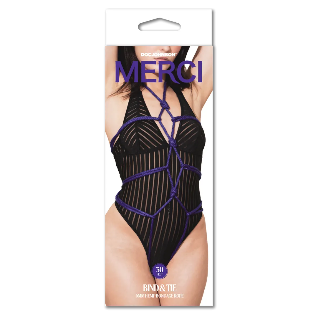 Bind and Tie - 6 mm Hennep Bondage Touw - 30 ft - Violet