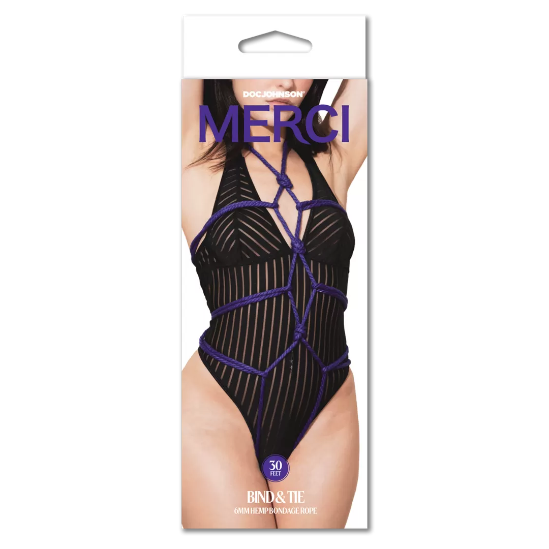 Bind and Tie - 6 mm Hennep Bondage Touw - 30 ft - Violet