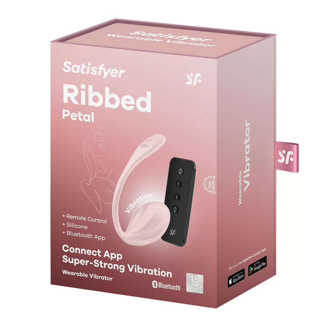 Ribbed Petal Connect App - Draagbare Koppel Vibrator - Roze