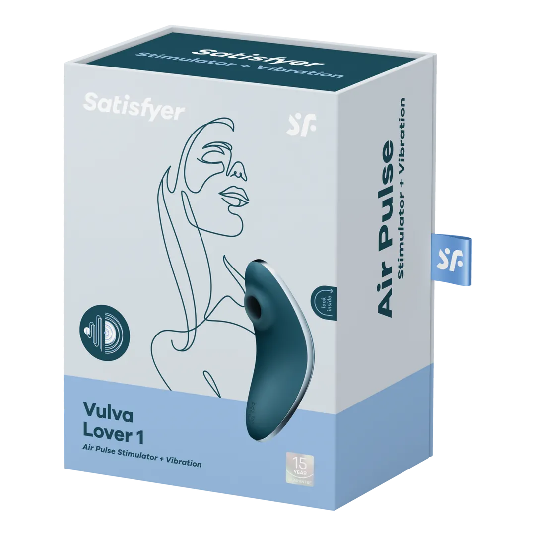 Vulva Lover 1 - Dubbele Luchtpulsvibrator - Blauw