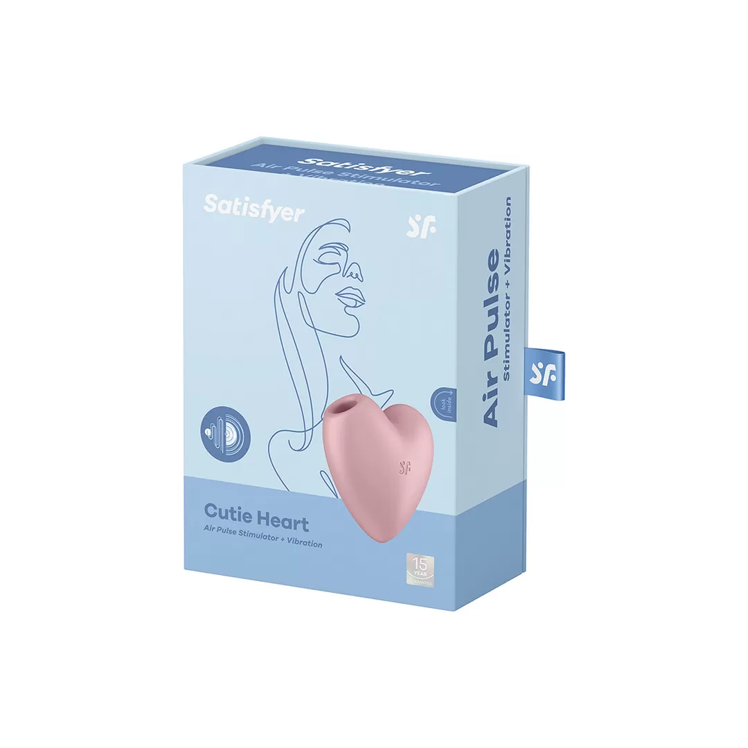 Cutie Heart - Air Pulse Stimulator en Vibratie - Licht Rood