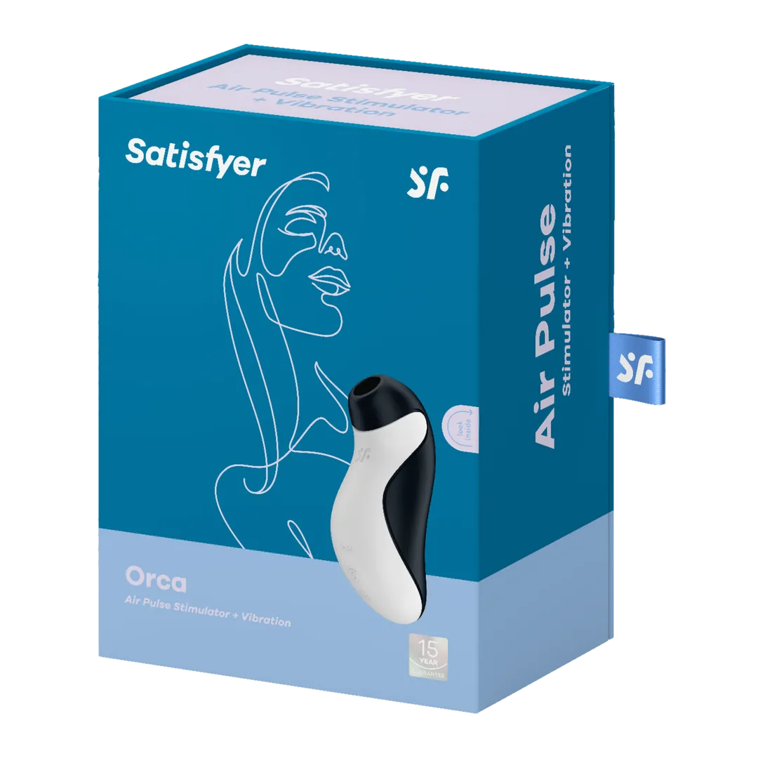 Orca - Air Pulse Stimulator en Vibrator - Zwart/Wit