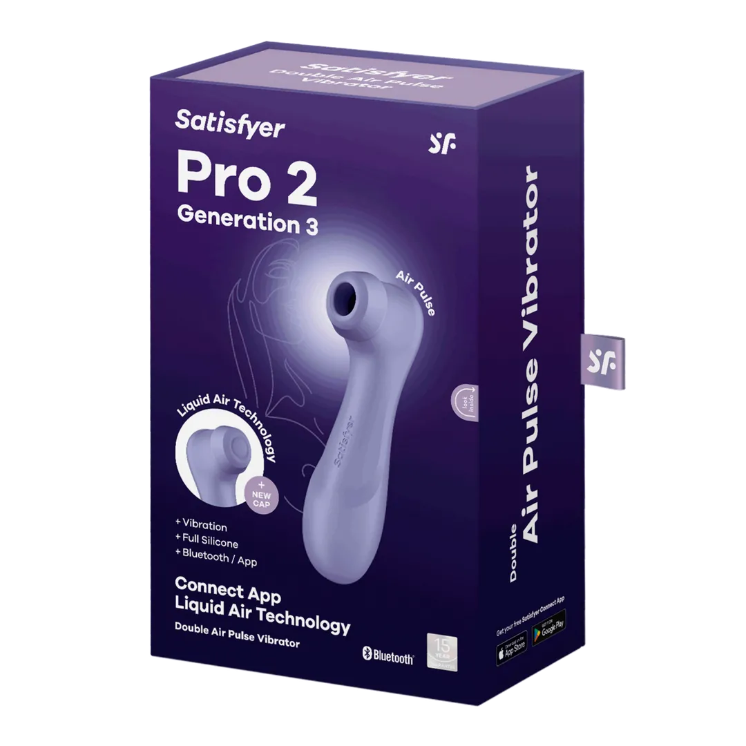 Pro 2 Generatie 3 - Double Air Pulse Vibrator - Liquid Air en Connect App - Lila