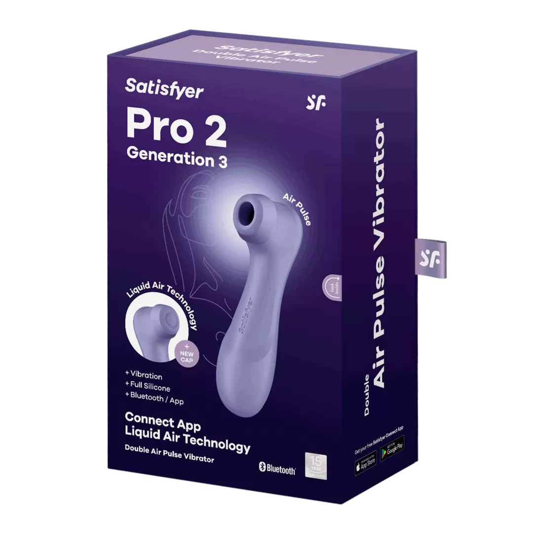 Pro 2 Generatie 3 - Double Air Pulse Vibrator - Liquid Air en Connect App - Lila