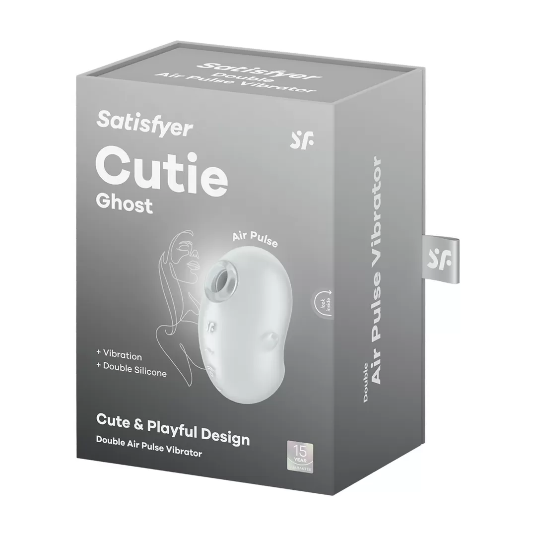 Cutie Ghost - Air Pulse Vibrator - Wit