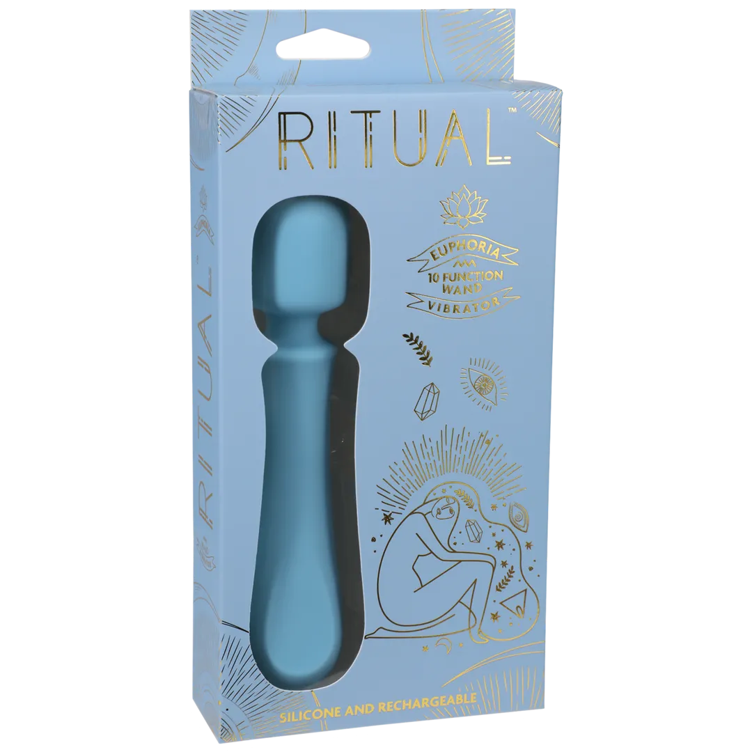 Euphoria - Oplaadbare Siliconen Wandvibrator - Blauw