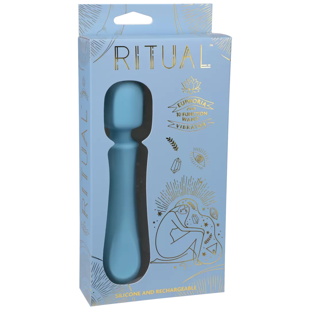 Euphoria - Oplaadbare Siliconen Wandvibrator - Blauw