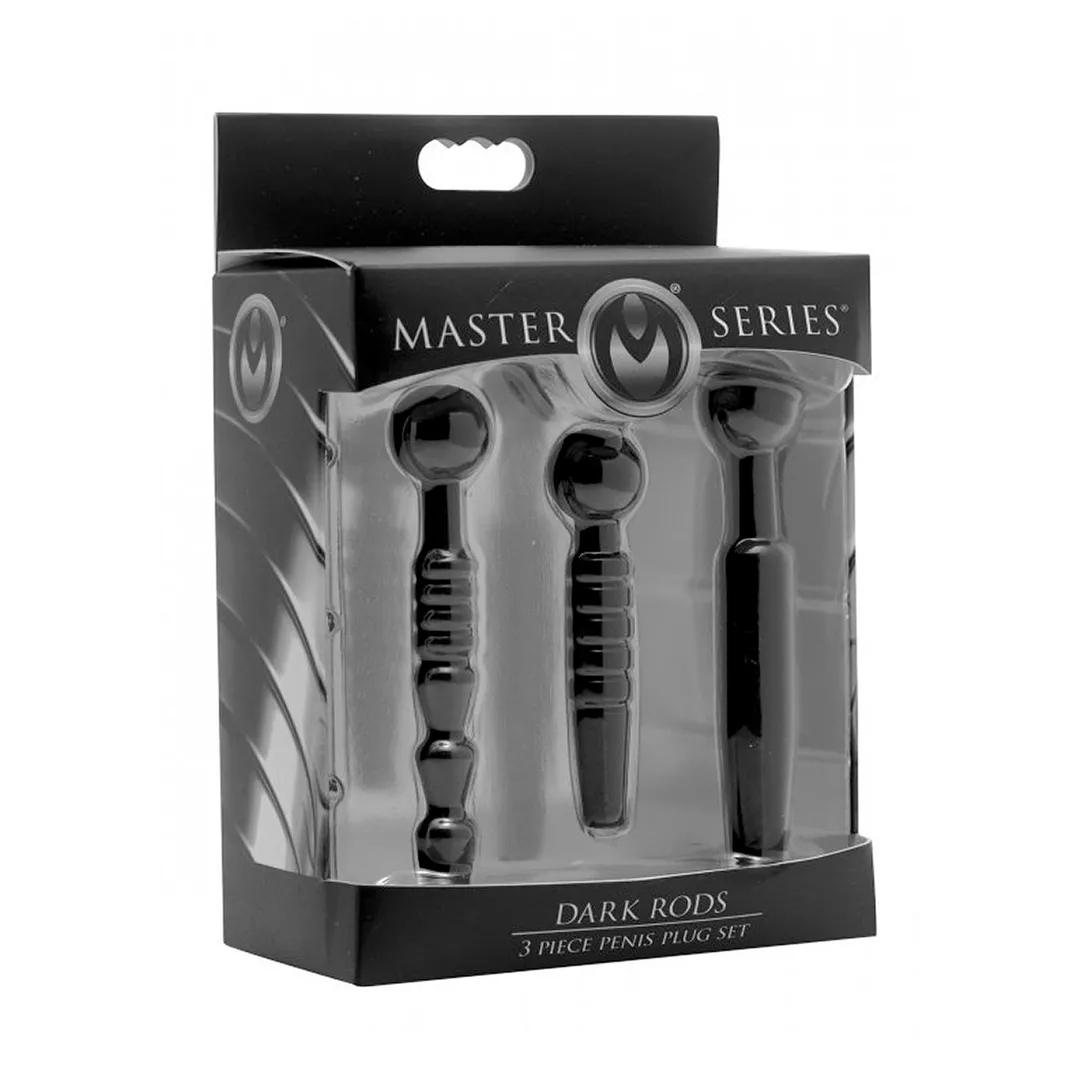 Donkere Stangen - 3 Delige Silicone Penis Plug Set