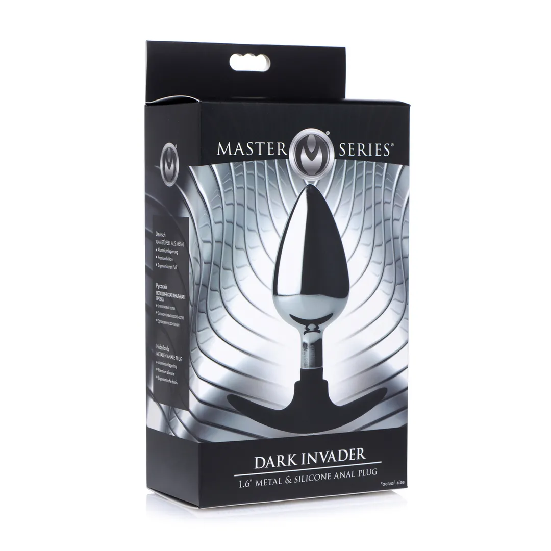 Donkere Indringer - Metaal en Silicone Anale Plug - Groot