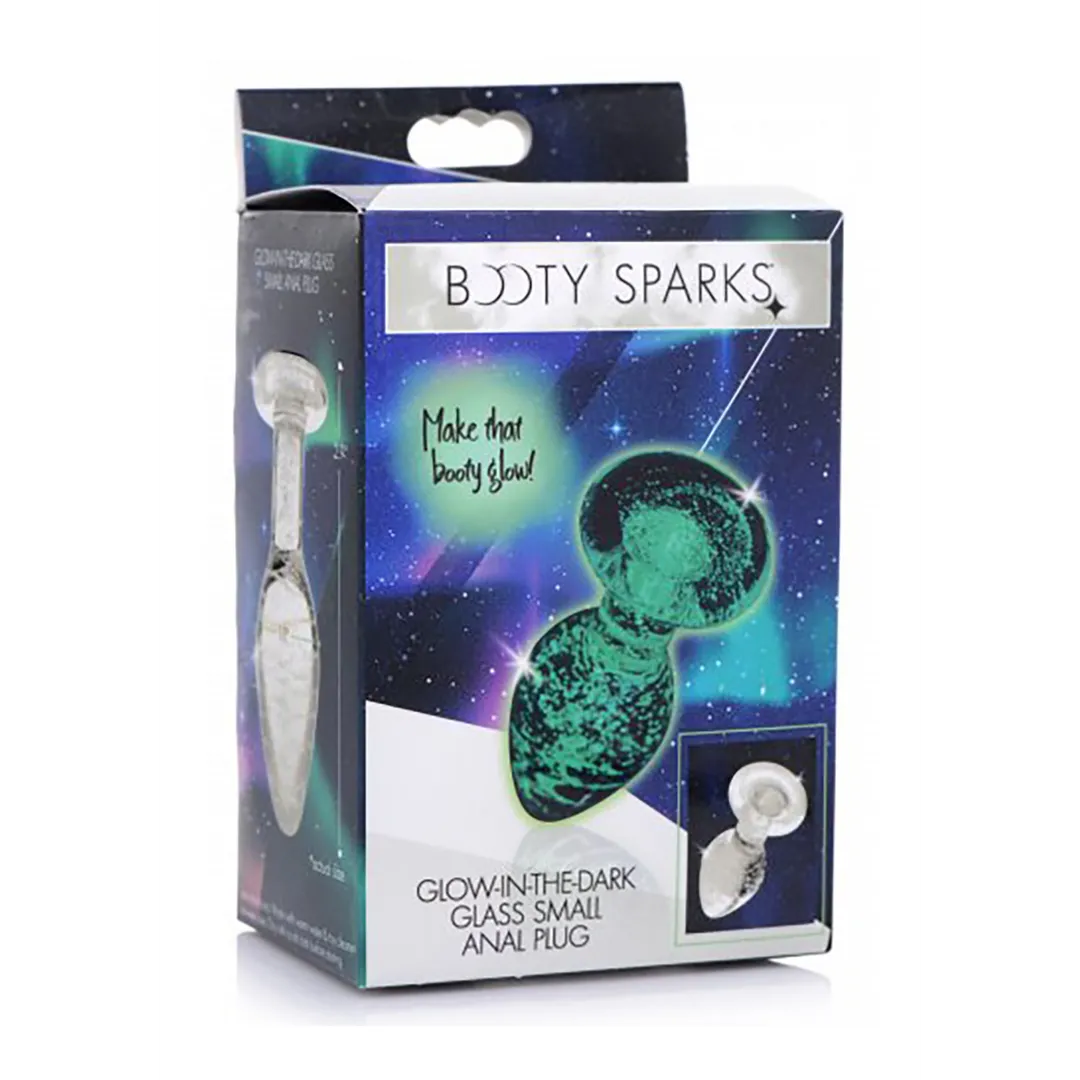Glow-In-The-Dark - Glazen Buttplug - Klein