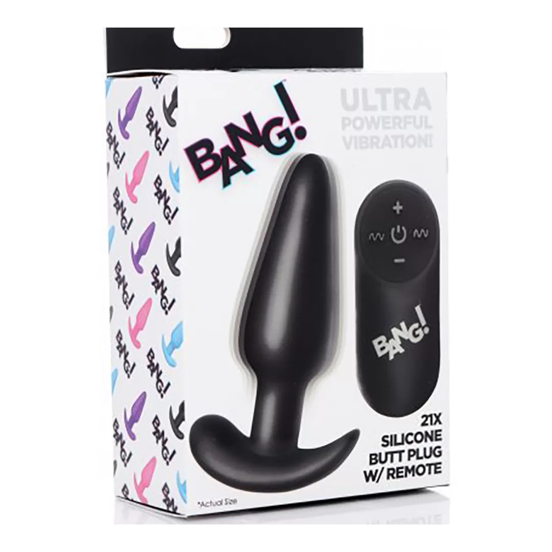 Vibrerende Siliconen Butt Plug met Afstandsbediening