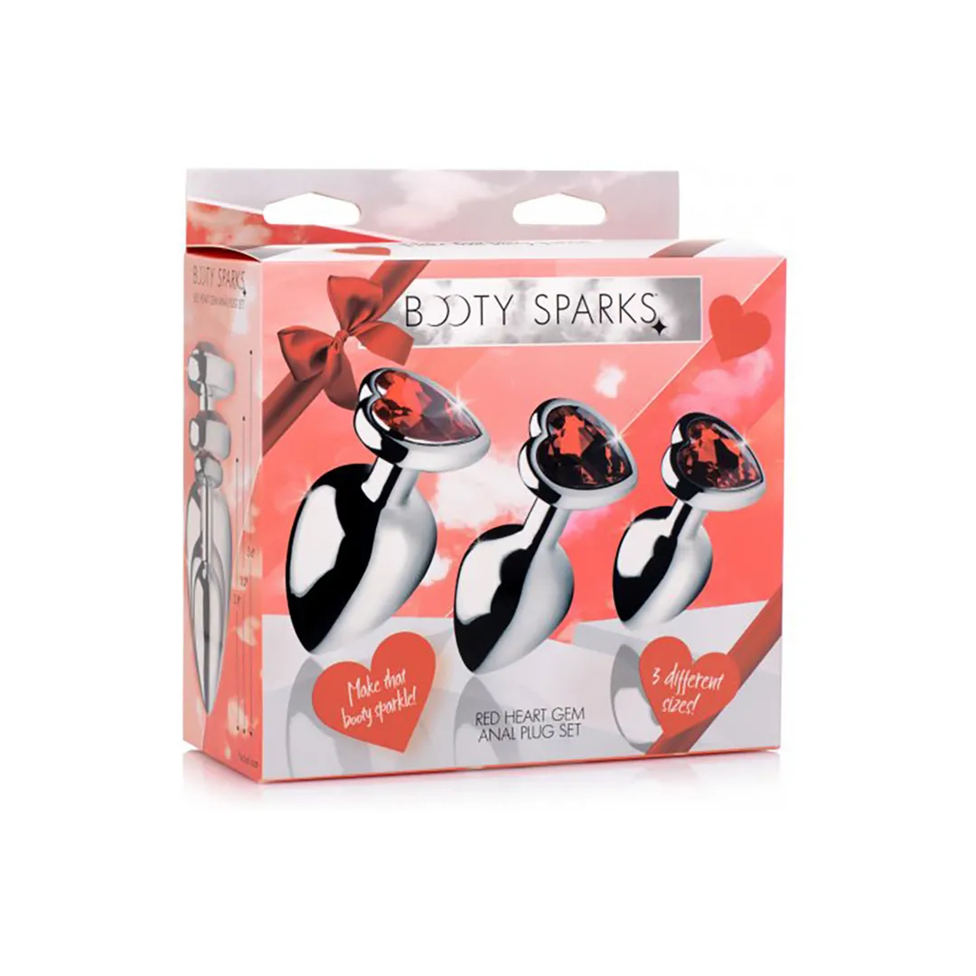 Rode Hart - Butt Plug Set
