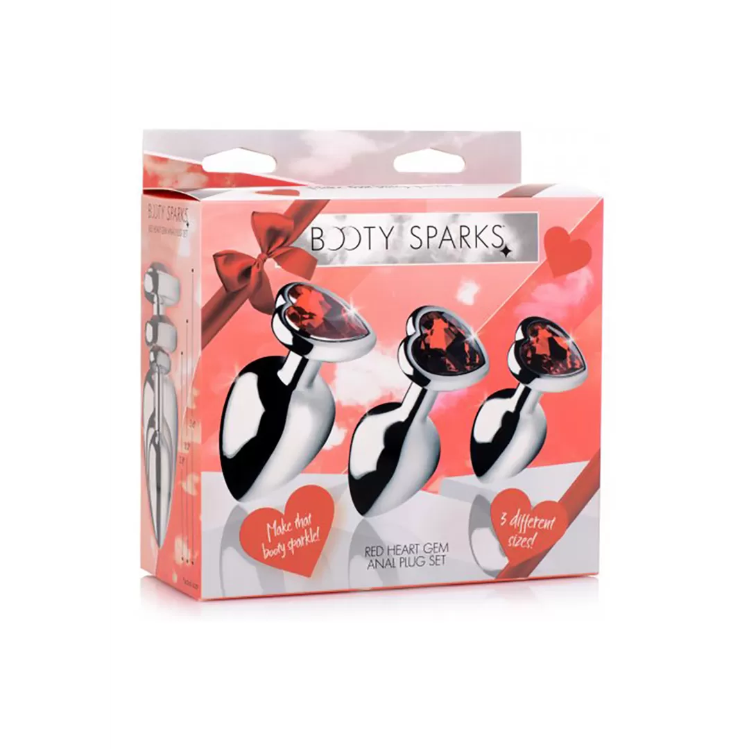 Rode Hart - Butt Plug Set