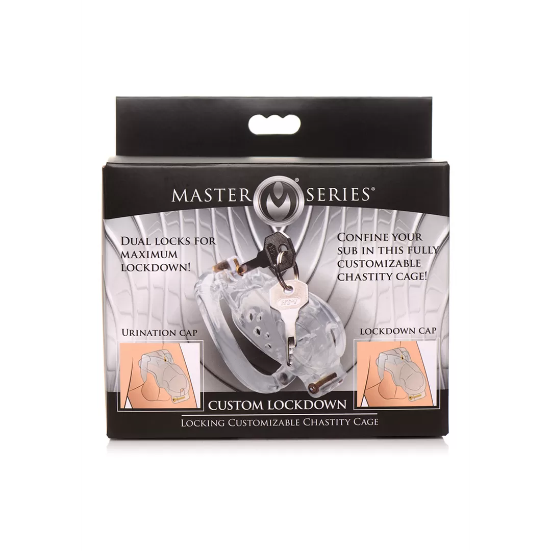 Dubbele Lockdown - Verstelbare Lockable Chastity Cage