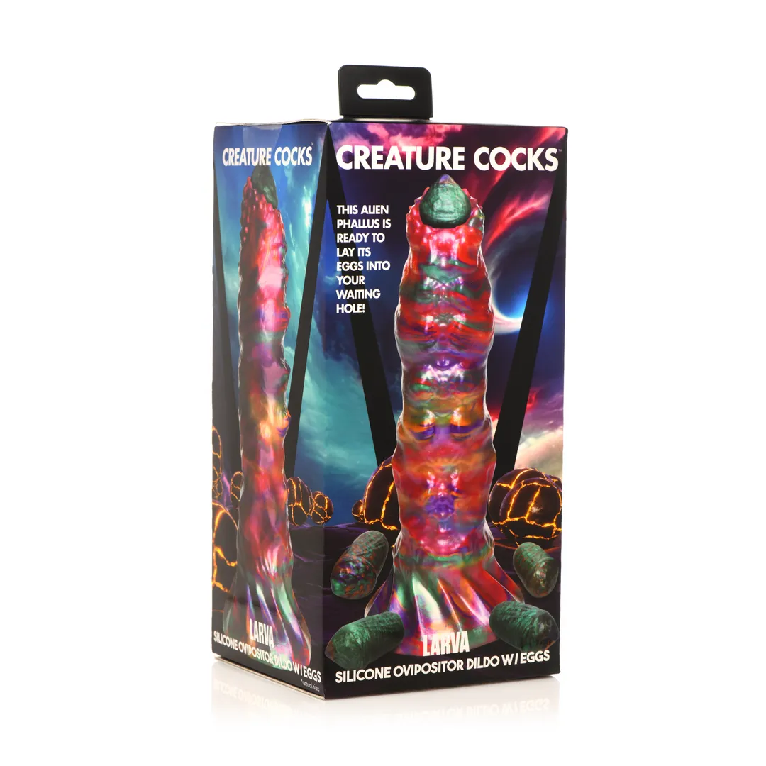 Larva - Siliconen Ovipositor Dildo met Eieren