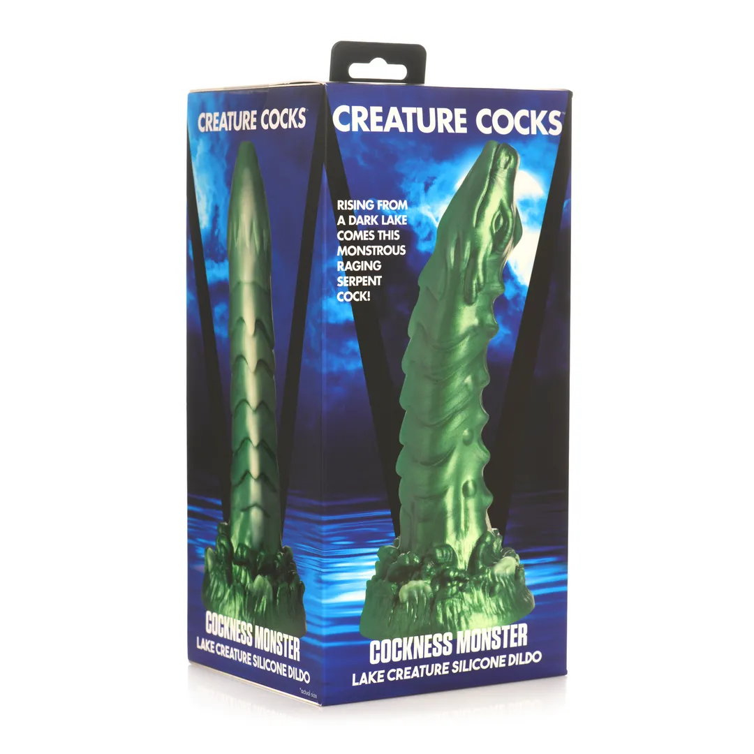 Cockness Monster - Lake Creature Silicone Dildo - Groen