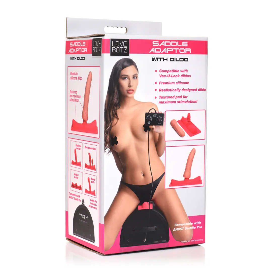 Zadeladapter met Dildo - Roze/Vleeskleur