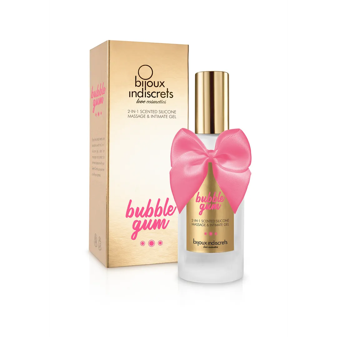2 in 1 Silicone Massage Gel en Intimate Gel - Bubblegum - 3 fl oz / 100 ml