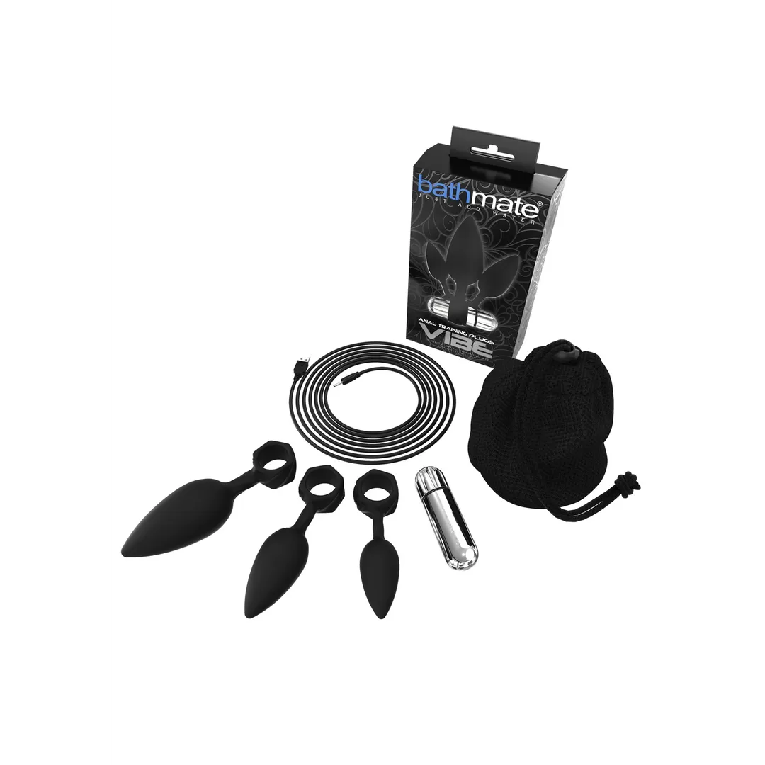Vibe - Vibrerende Anale Trainingspluggen - Set van 3 - Zwart