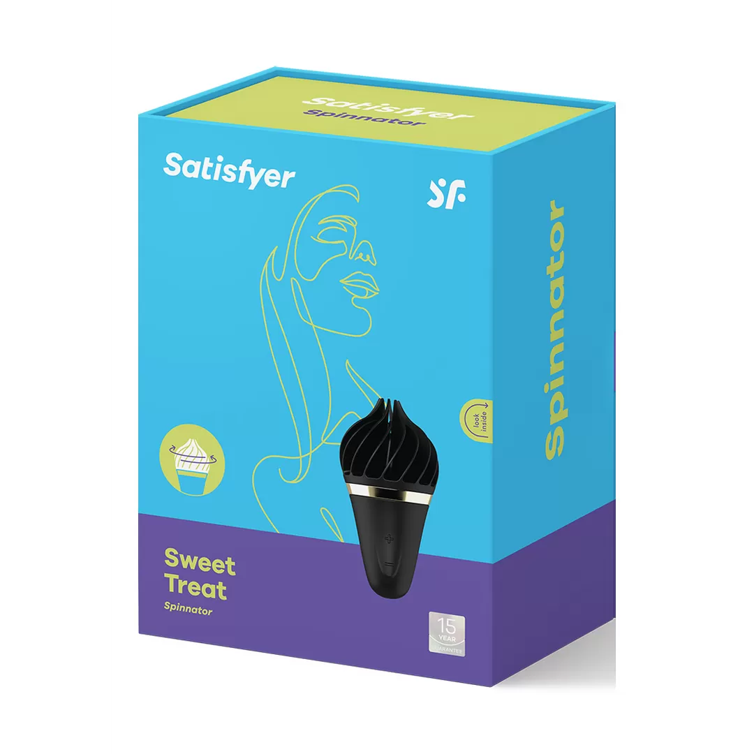 Sweet Treat - Stimulerende Tongue Spinnator - Zwart/Goud