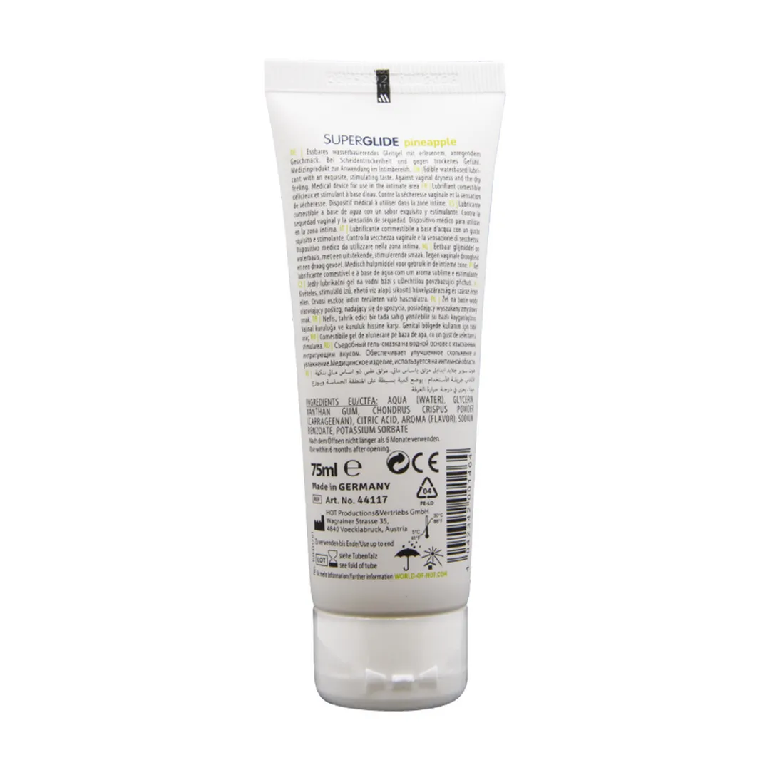 Superglide - Eetbaar Waterbasis Glijmiddel - Ananas - 3 fl oz / 75 ml