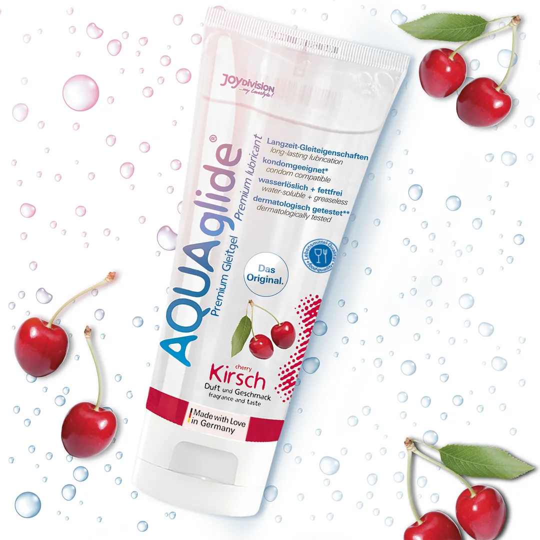 AQUAglide Neutral - Gearomatiseerde Waterbasis Glijmiddel - Kers - 3 fl oz / 100 ml