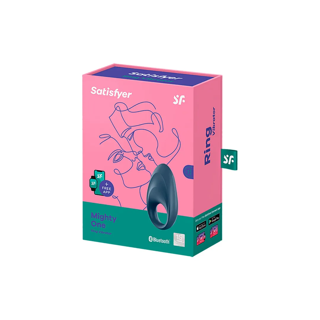 Mighty One - Vibrerende Cockring - Blauw
