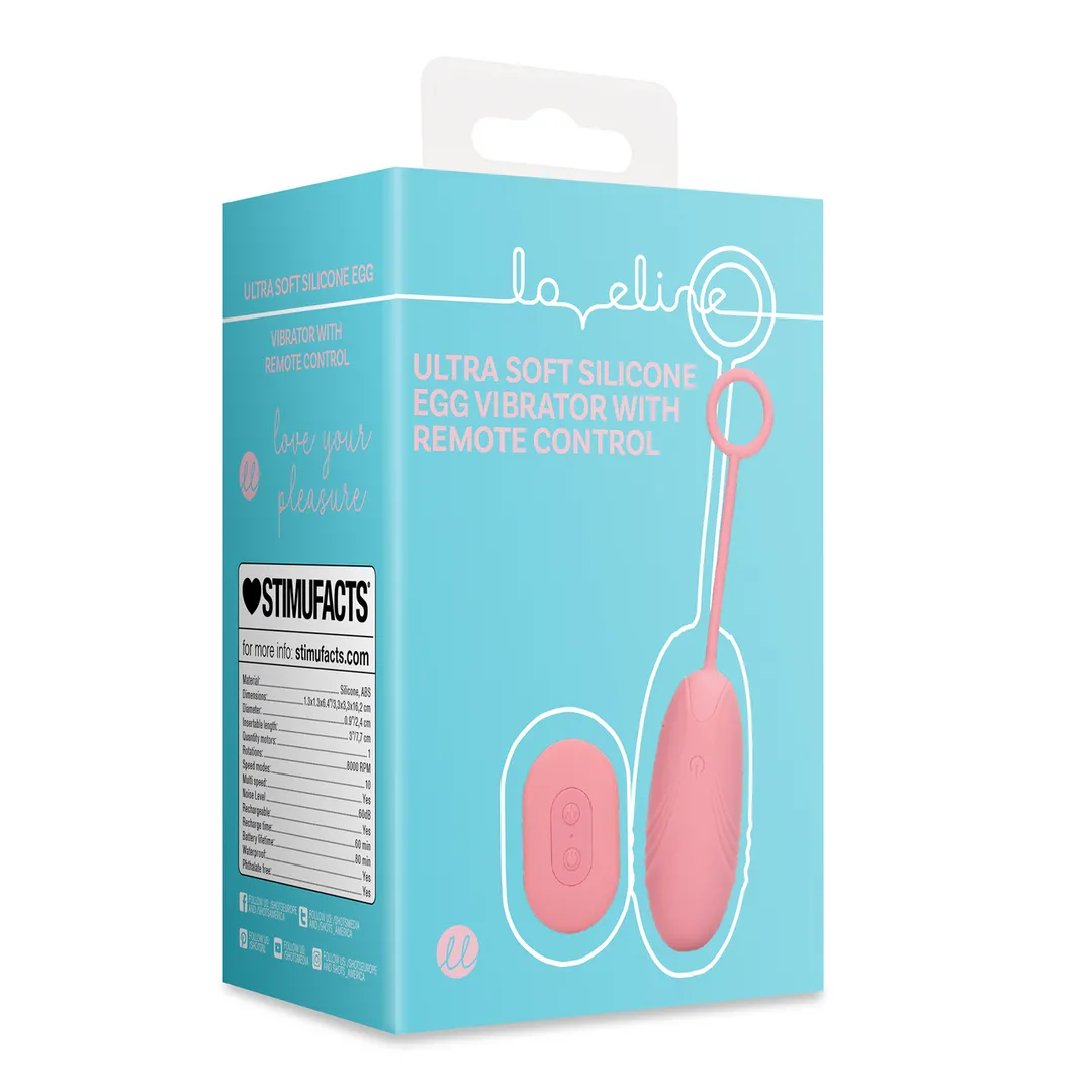 Ultra Soft Siliconen Eivibrator met Afstandsbediening - Roze Arabesque