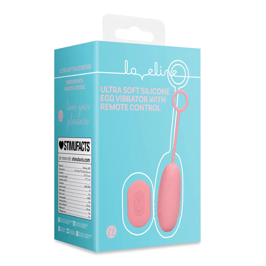 Ultra Soft Siliconen Eivibrator met Afstandsbediening - Roze Arabesque