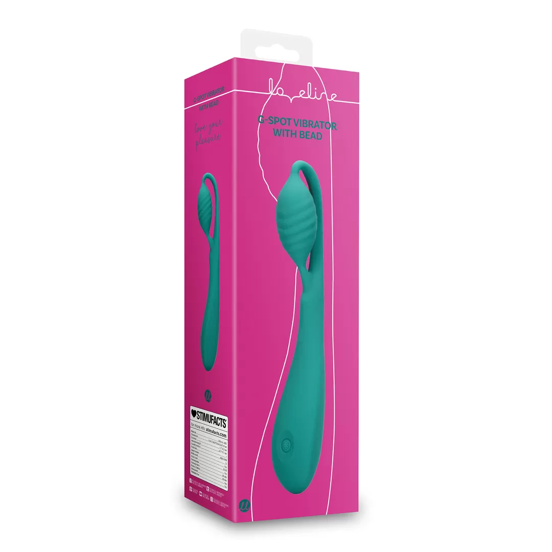 G-Spot Vibrator met Parels - Blauw Groen