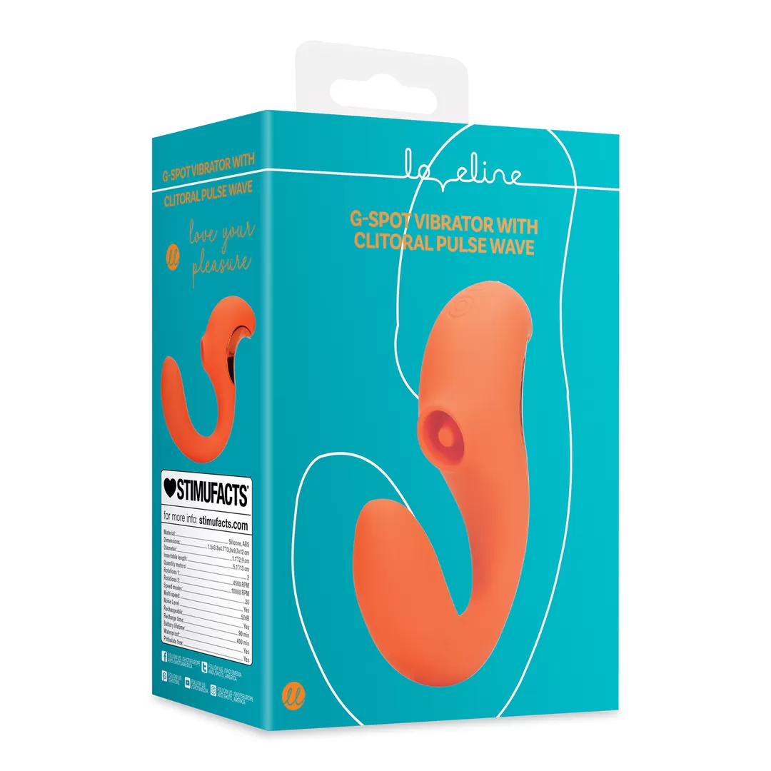 G-Spot Vibrator met Clitorale Pulse Wave - Untamed Orange