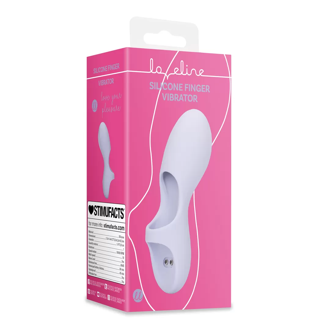 Siliconen Vinger Vibrator - Lavendel