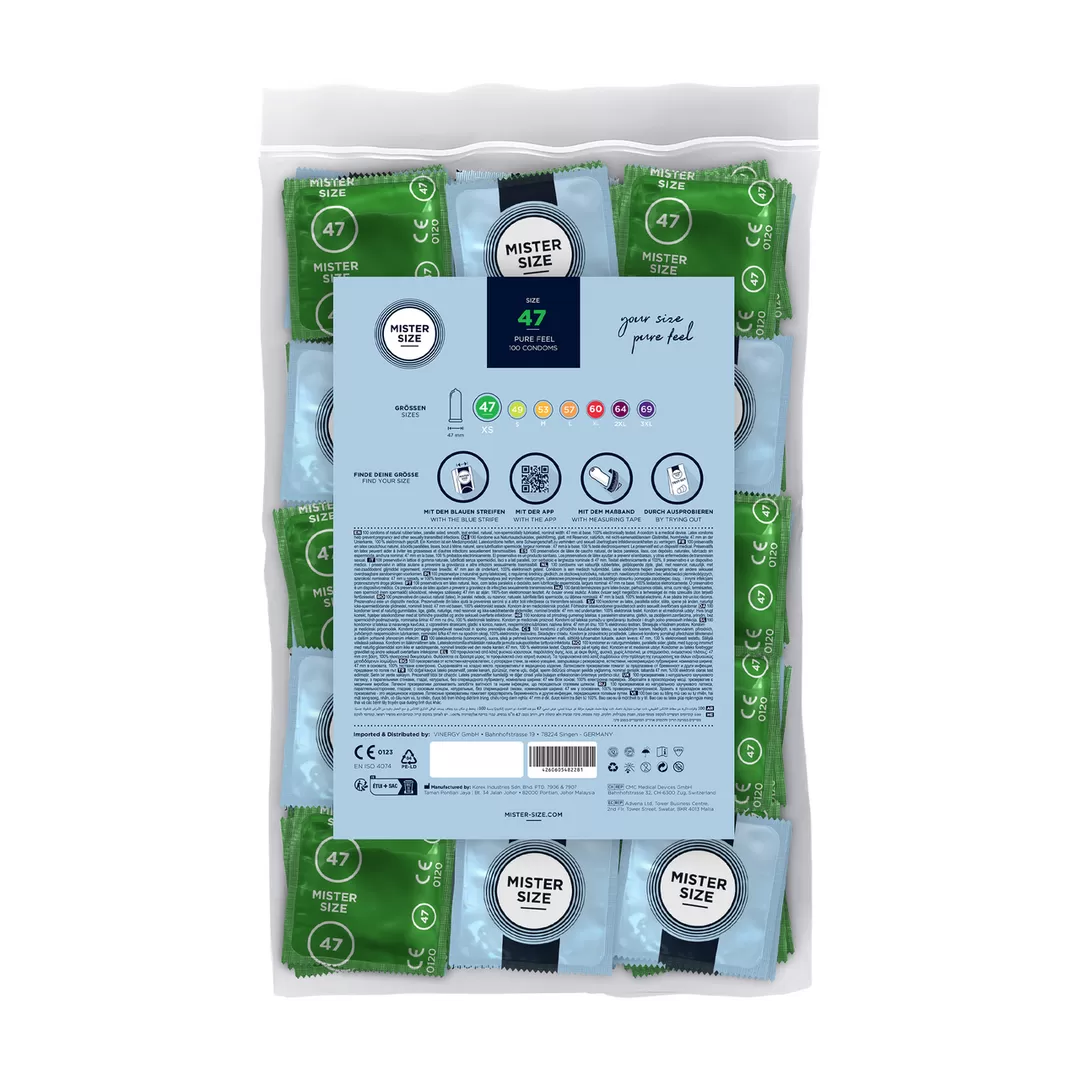 Pure Feel - Condooms 47 mm - 100 Pack