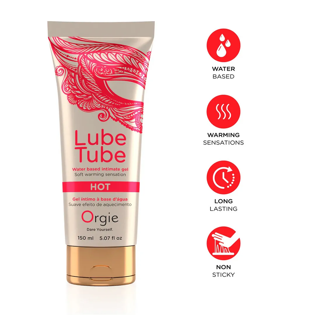 Lube Tube Hot - Waterbased Lubricant met een Warming Effect - 5 fl oz / 150 ml