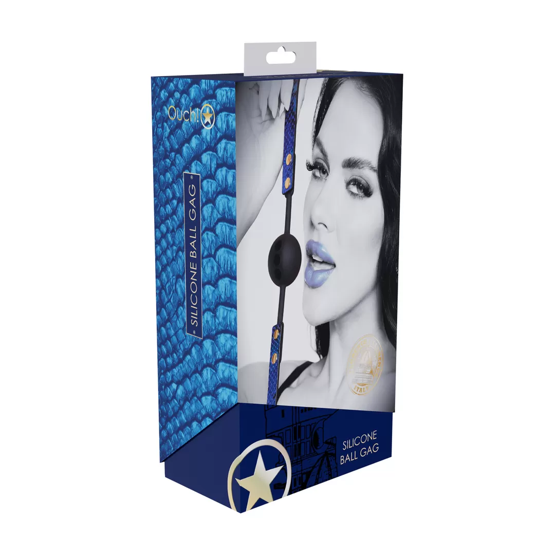 Florence Collectie - Siliconen Ball Gag - Blauw