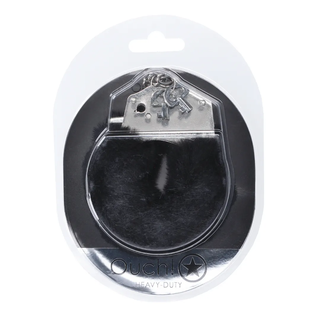 Zware Fluffy Handboeien - Zwart