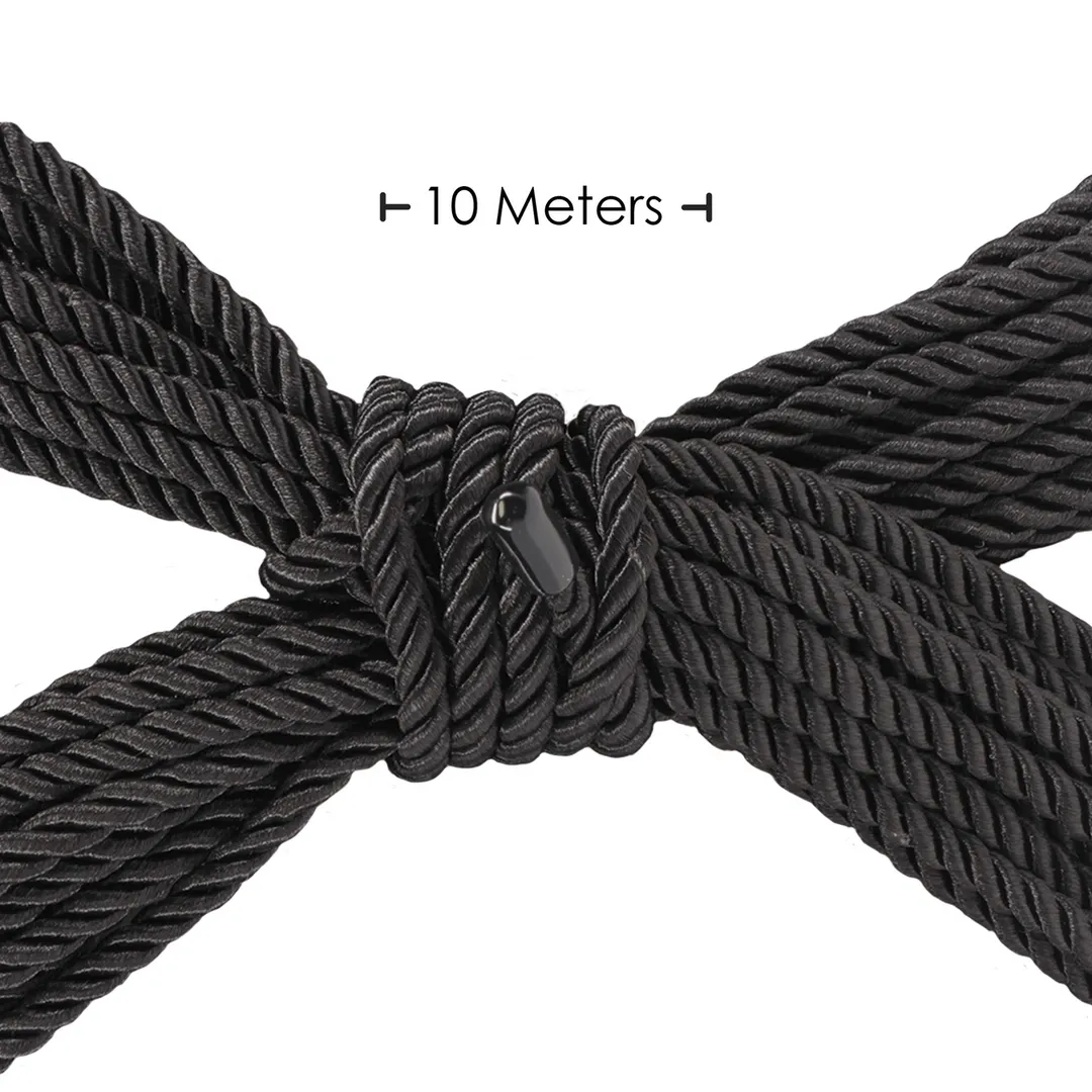 Polyester Bondage Touw - 10 m - Zwart