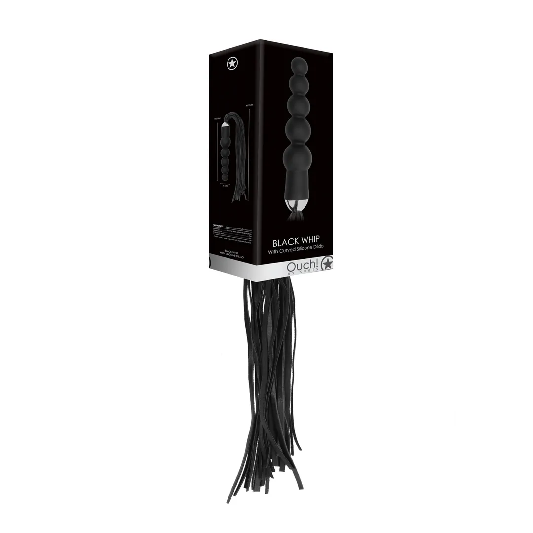 Zweep met Gebogen Silicone Dildo