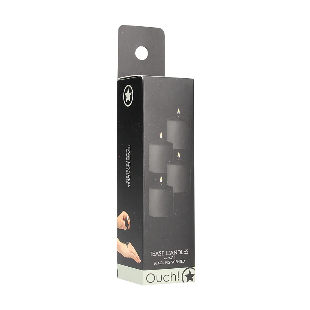 Tease Candles - Disobedient - 4 Stuks - Zwart