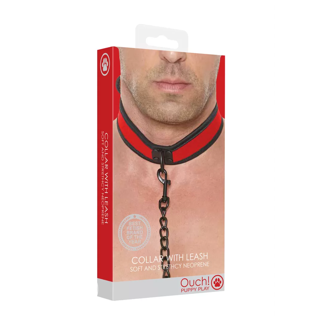 Neopreen Halsband met Leash